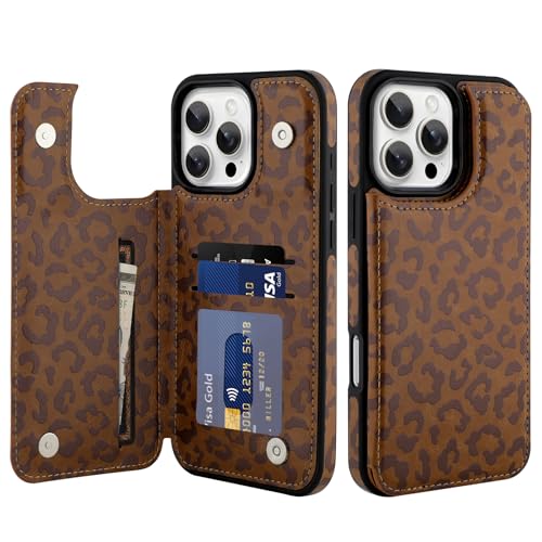 tharlet Kompatibel mit iPhone 16 Pro Max Hülle mit Kartenhalter, Geparden-Druck, PU-Leder, Ständer, Kartenfächer, für Damen und Mädchen, stoßfeste Brieftaschen-Schutzhülle für iPhone 16 Pro Max 17,5 tharlet Kompatibel mit iPhone 16 Pro Max Hülle mit Kartenhalter, Geparden-Druck, PU-Leder, Ständer, Kartenfächer, für Damen und Mädchen, stoßfeste Brieftaschen-Schutzhülle für iPhone 16 Pro Max 17,5 von tharlet