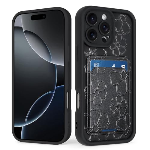 tharlet Kompatibel mit iPhone 16 Pro Max Wallet Case mit Kartenhalter, süßes Blumenmuster, weiches TPU, Anti-Kratzer, stoßfest, Brieftaschenhülle für iPhone 16 Pro Max, Schwarz tharlet Kompatibel mit iPhone 16 Pro Max Wallet Case mit Kartenhalter, süßes Blumenmuster, weiches TPU, Anti-Kratzer, stoßfest, Brieftaschenhülle für iPhone 16 Pro Max, Schwarz von tharlet