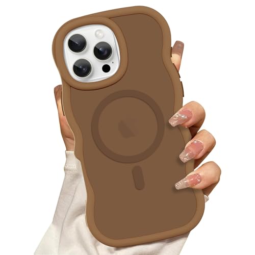 tharlet Magnetische Schutzhülle für iPhone 16 Pro Max, kompatibel mit Magsafe, gelockter, gewellter Rahmen, hart, durchscheinend, matt, transparent, stoßfest, TPU-Stoßdämpfer für iPhone 16 Pro Max tharlet Magnetische Schutzhülle für iPhone 16 Pro Max, kompatibel mit Magsafe, gelockter, gewellter Rahmen, hart, durchscheinend, matt, transparent, stoßfest, TPU-Stoßdämpfer für iPhone 16 Pro Max von tharlet