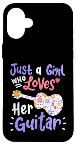 Gitarrist Just A Girl Who Loves Her Gitarrengeschenke Hülle für iPhone 16 Plus Gitarrist Just A Girl Who Loves Her Gitarrengeschenke Hülle für iPhone 16 Plus von the Music Guitar Gifts