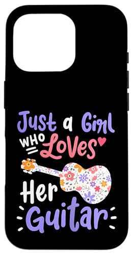 Gitarrist Just A Girl Who Loves Her Gitarrengeschenke Hülle für iPhone 16 Pro Gitarrist Just A Girl Who Loves Her Gitarrengeschenke Hülle für iPhone 16 Pro von the Music Guitar Gifts