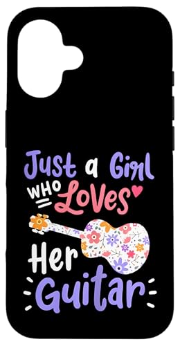 Gitarrist Just A Girl Who Loves Her Gitarrengeschenke Hülle für iPhone 16 Gitarrist Just A Girl Who Loves Her Gitarrengeschenke Hülle für iPhone 16 von the Music Guitar Gifts