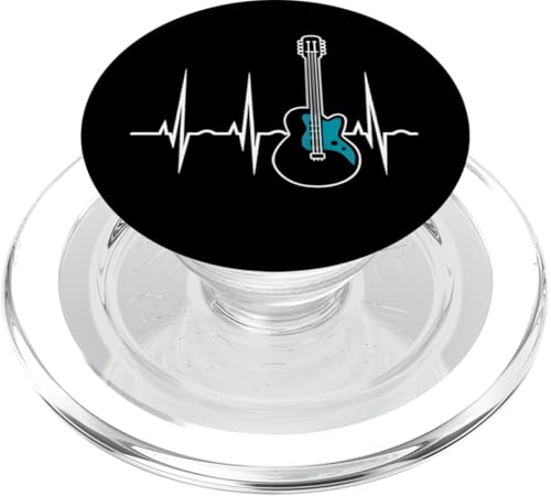 Heartbeat Gitarreninstrument Geschenke für Herren, Damen und Kinder PopSockets PopGrip für MagSafe Heartbeat Gitarreninstrument Geschenke für Herren, Damen und Kinder PopSockets PopGrip für MagSafe von the Music Guitar Gifts