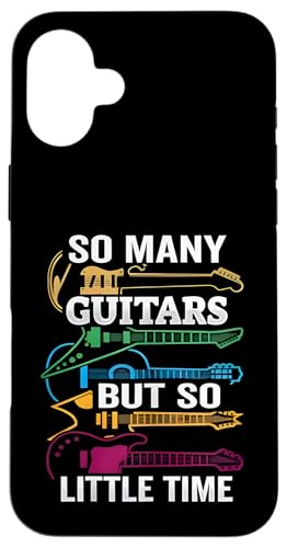 So viele Gitarren, aber so wenig Zeit, Geschenke für Retro-Gitarren Hülle für iPhone 16 Plus So viele Gitarren, aber so wenig Zeit, Geschenke für Retro-Gitarren Hülle für iPhone 16 Plus von the Music Guitar Gifts