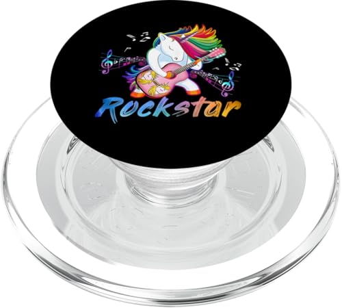 Unicorn Rock Star Gitarre Rockin Musik Sänger Gitarre Spielen PopSockets PopGrip für MagSafe Unicorn Rock Star Gitarre Rockin Musik Sänger Gitarre Spielen PopSockets PopGrip für MagSafe von the Music Guitar Gifts