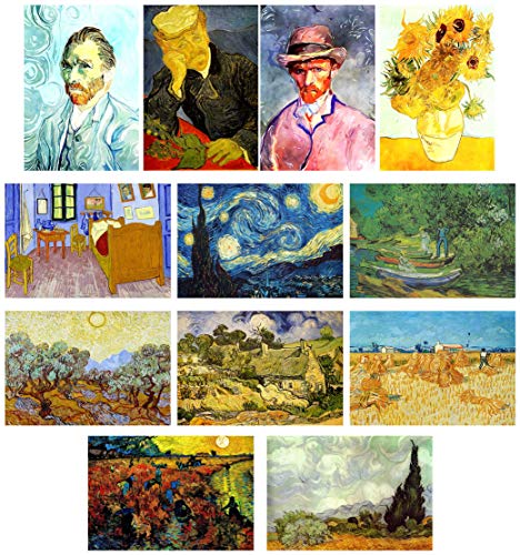 12 x Van Gogh Gemälde Grußkarten von the lazy panda card company