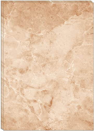60 A4 Blatt buntes Marmorpapier, beidseitig bedruckt 90GSM marmoriertes papier Beige Marmor (Beige) von the lazy panda card company
