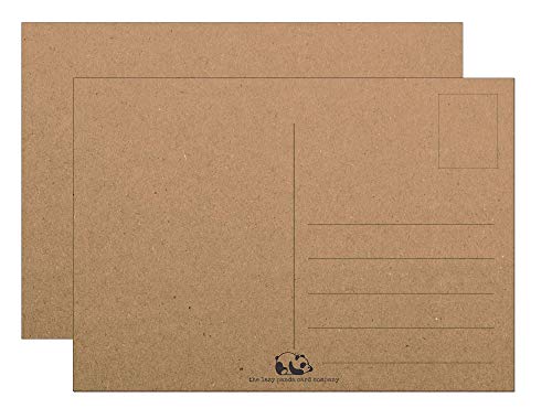 Extra dicke Blanko-Postkarten Kraftpapier Karton 25 Stück zum Selbstgestalten von the lazy panda card company