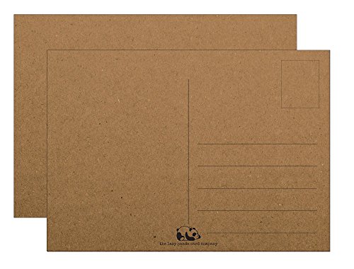 Postkarten Blanko Kraftpapier - Optik, Karton - Style : Leere Postkarten 40 Stück zum Selbstgestalten von the lazy panda card company