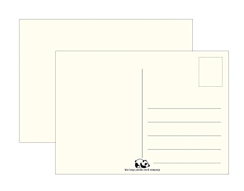 Postkarten Blanko - Leere Postkarten 50 Stück zum Selbstgestalten beschreiben oder bemalen extra dickes 300g Recycletes Papier Vintage für Kinder oder Erwachsene von the lazy panda card company