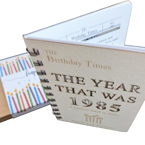The Year that Was 1985 - Special 40th Birthday Card Book with Details about the Year of Birth (1985) Forty von the lazy panda card company