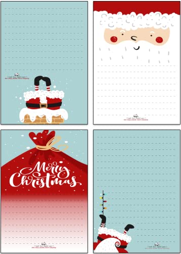 Weihnachts-Briefpapier – Briefpapier zum Weihnachtsmann aus recyceltem Papier (20) von the lazy panda card company