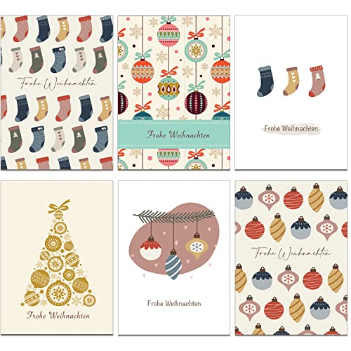 Weihnachtskartenset - 36 warme und kuschelige Weihnachtskarten aus Recyclingpapier von the lazy panda card company