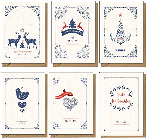 the lazy panda card company 48 x recycelte Weihnachtskarten mit modernem Design von the lazy panda card company