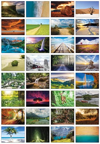 the lazy panda card company Auswahl an Natur-Postkarten: 32 Postkarten in verschiedenen Naturmotiven (Schöne Landschaften) von the lazy panda card company