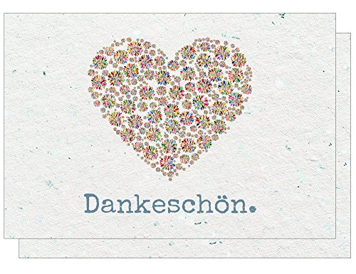 the lazy panda card company Dankeskarten - Dankeschön, Danksagung nach Hochzeit, Geburtstag, Konfirmation u.v.m. : 20 Karten mit 20 Umschlägen. von the lazy panda card company