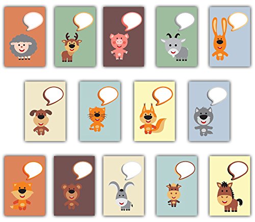 the lazy panda card company Kinder Postkarten Set zum Selbst Beschriften Tiere (28) von the lazy panda card company