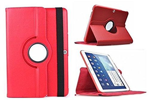 Theoutlettablet® Swivel Holster 360 Bq Aquaris M10 Tablet 10.1 "Fall Buchdeckel vorne und hinten Farbe ROT Schutz von theoutlettablet