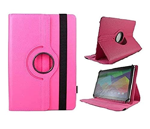 Theoutlettablet® Tablet-Schutzhülle um 360 Grad drehbar, für Alcatel 1T Smart 10 Zoll, Pink von theoutlettablet