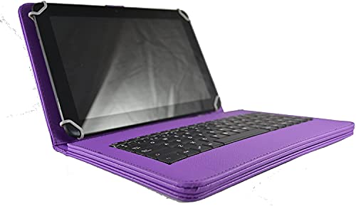 theoutlettablet® Schutzhülle mit abnehmbarer Tastatur in Spanisch (inkl. Buchstabe Ñ) Typ C für Tablet ZONMAI MX2 Farbe Violett von theoutlettablet