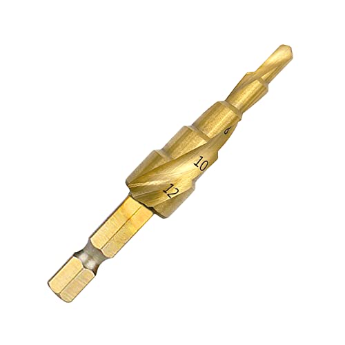 thirei Spiralnut Stufenbohrer, HSS Kegelbohrer für Metall, Edelstahl, Kunststoff, Holz, Ø 4-12mm thirei Spiralnut Stufenbohrer, HSS Kegelbohrer für Metall, Edelstahl, Kunststoff, Holz, Ø 4-12mm von thirei