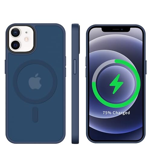 tigratigro Case for iPhone 11 (6.1 inch) Compatible with Mag-Safe, Transparent Matte Texture, Flexible and Anti-Fingerprint, Leather-Like Texture (Navy Blue) von tigratigro