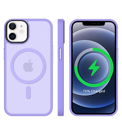 tigratigro Case for iPhone 11 (6.1 inch) Compatible with Mag-Safe Transparent Matte Texture Flexible and Anti-Fingerprint Leather-Like Texture (Lavender Purple) von tigratigro