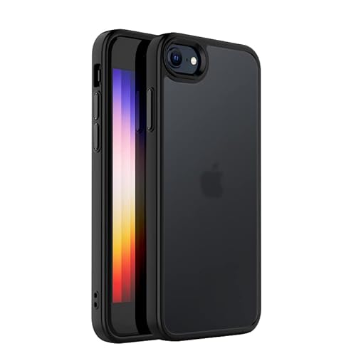 tigratigro Case for iPhone SE 2022/SE2020, Case iPhone 7/8 4.7 inch, Transparent Matte Texture, Flexible and Anti-Fingerprint, Texture Similar to Skin (Graphite Black) von tigratigro