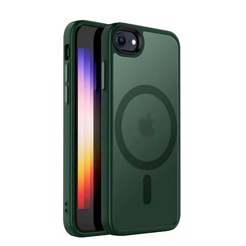 tigratigro Case for iPhone SE 2022/SE2020, Case iPhone 8 4.7 inch Compatible with Mag-Safe, Transparent Matte Texture, Flexible and Anti-Fingerprint, Texture Similar to Skin (Alpine Green) von tigratigro