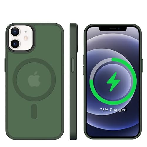 tigratigro Protective Case for iPhone 11 (6.1 inch) Compatible with Mag-Safe, Transparent Matte Texture, Flexible and Anti-Fingerprint, Leather-Like Texture (Alpine Green) von tigratigro