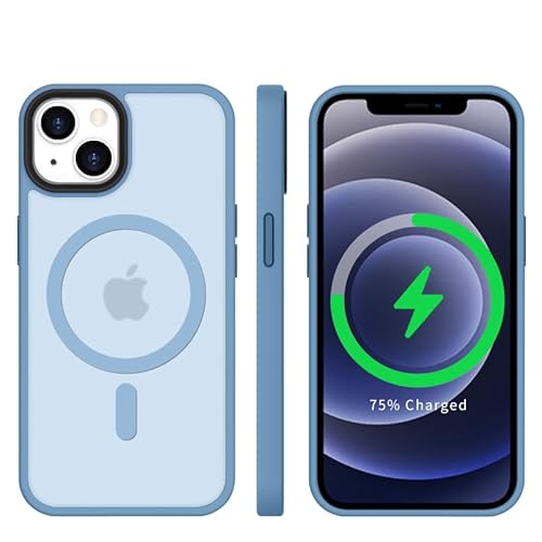 tigratigro] Protective Case for iPhone 12, Compatible with Mag-Safe, Transparent Matte Texture, Flexible and Anti-Fingerprint, Texture Similar to Leather (12 Light Blue) von tigratigro