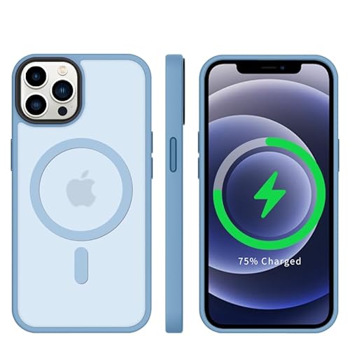 tigratigro] Protective Case for iPhone 12 Pro, Compatible with Mag-Safe, Transparent Matte Texture, Flexible and Anti-Fingerprint, Texture Similar to Leather (12 Pro Light Blue) von tigratigro