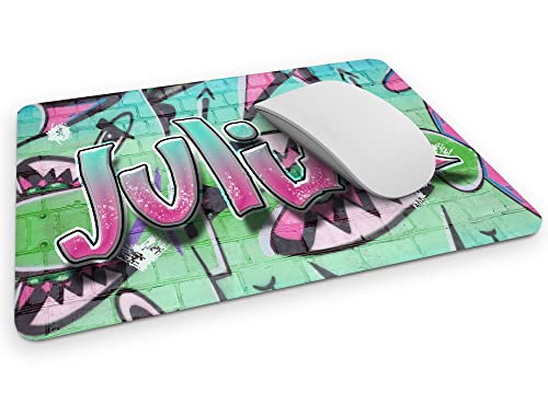 timalo® Cooles Mousepad Graffiti mit Namen | Gamer Mauspad personalisiert mit Wunschname für Mädchen | Mousepad-g-28-270x190 von timalo