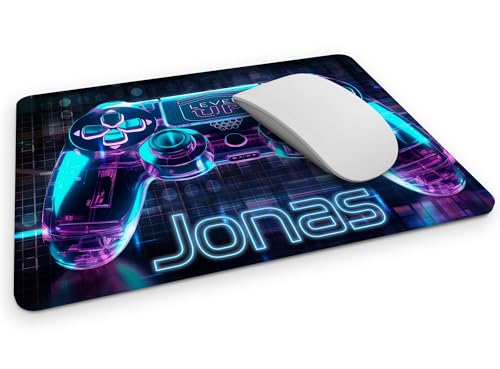 timalo® Gaming Mousepad personalisiert mit Namen | Mauspad mit Namen Geschenk für Gamer | Wunschname Gaming Zone | Controller Konsole von timalo