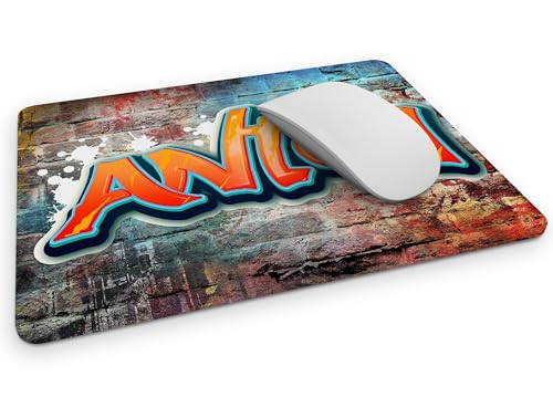 timalo® Gaming Mousepad personalisiert mit Namen | Mauspad mit Namen Geschenk für Gamer | Wunschname Gaming Zone | Graffiti von timalo