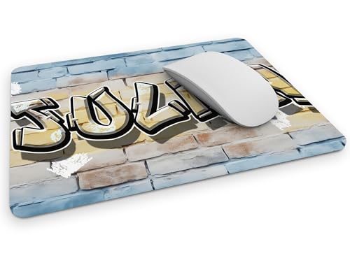 timalo® Gaming Mousepad personalisiert mit Namen | Mauspad mit Namen Geschenk für Gamer | Wunschname Gaming Zone | Graffiti von timalo