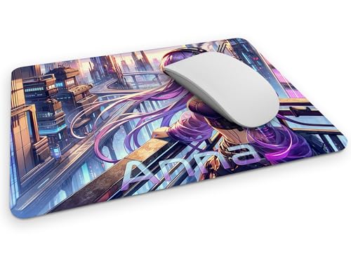 timalo® Gaming Mousepad personalisiert mit Namen | Mauspad mit Namen Geschenk für Gamer | Wunschname Gaming Zone | Mädchen Anime von timalo