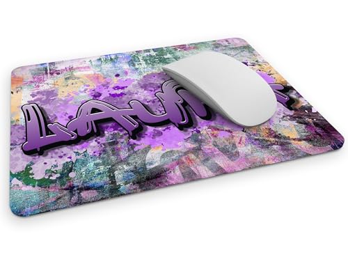 timalo® Gaming Mousepad personalisiert mit Namen | Mauspad mit Namen Geschenk für Gamer | Wunschname Gaming Zone | Mädchen Graffiti von timalo