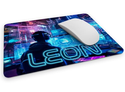 timalo® Gaming Mousepad personalisiert mit Namen | Mauspad mit Namen Geschenk für Gamer | Wunschname Gaming Zone | Neon Schrift von timalo