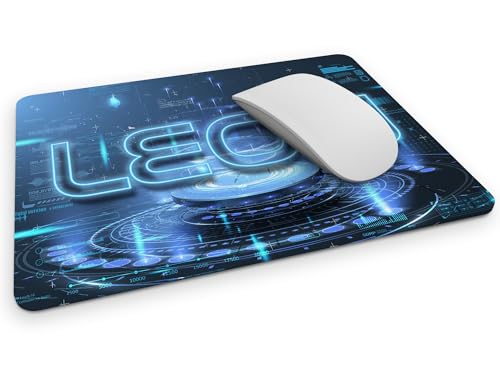 timalo® Gaming Mousepad personalisiert mit Namen | Mauspad mit Namen Geschenk für Gamer | Wunschname Gaming Zone | blau Neon Cyber von timalo