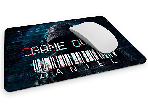 timalo® Mousepad Gamer mit Namen Bedrucken Lassen | Mauspad Gaming Motiv mit echtem Barcode personalisiert mit Wunschname | Mousepad-g-19 von timalo