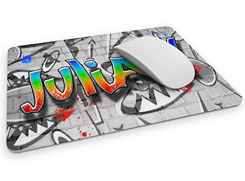 timalo® Mousepad Graffiti mit Namen | Gamer Mauspad personalisiert mit Wunschname für Jungen und Mädchen | Mousepad-g-31 von timalo