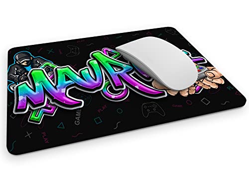 timalo® Personalisiertes Gamer Mousepad mit Namen Bedrucken Lassen | Mauspad Gaming Bild Graffiti | Mousepad-g-10 von timalo