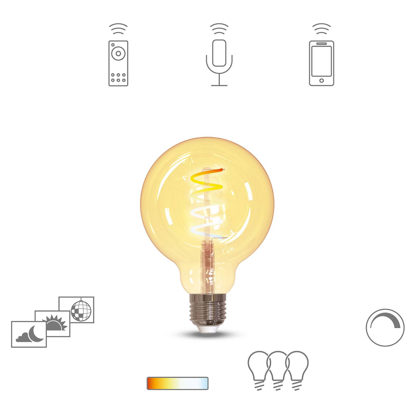Müller Licht tint LED-Globe G95 E27 5,5W gold Müller Licht tint LED-Globe G95 E27 5,5W gold von tint