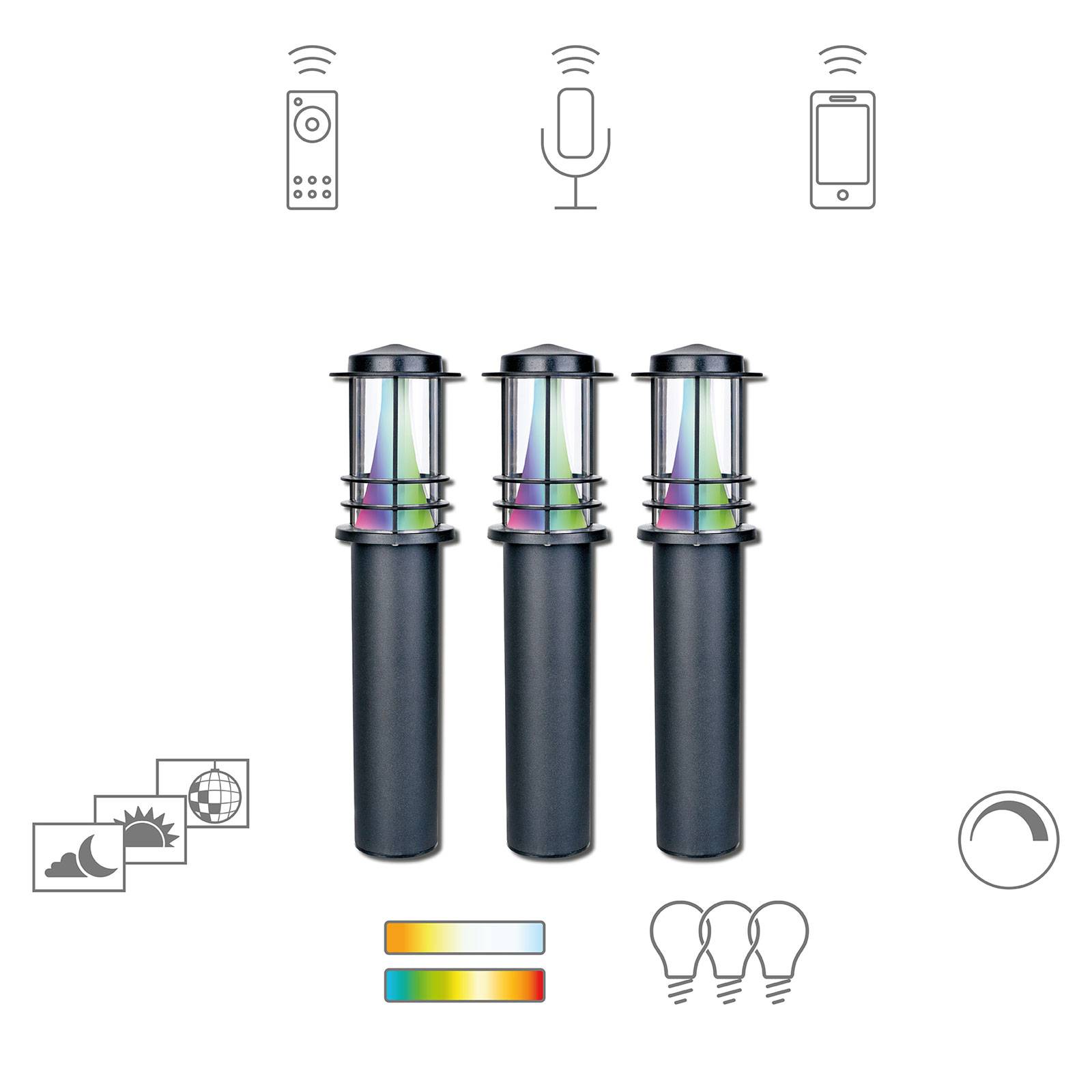 Müller Licht tint Petunia LED-Wegeleuchte 3er Set Müller Licht tint Petunia LED-Wegeleuchte 3er Set von tint