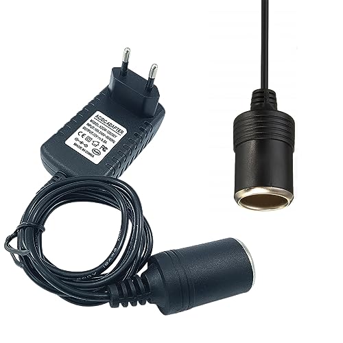 KFZ Netzadapter,KFZ Auto Spannung Wandler Zigarettenanzünder Buchse 36W Steckdose Ladegerät Adapter,Spannungswandler 100V - 240V auf 12V/3A, AC-DC Netzteil Adapter Stromwandler von tintoke