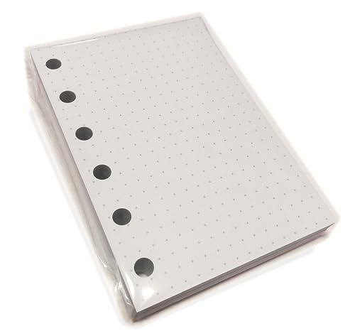 100 Blatt Nachfüllblätter für Planer Pocket Format 82 x 120 mm mit Punkten - Punkte 5 mm für Bullet Journal von tipome.com