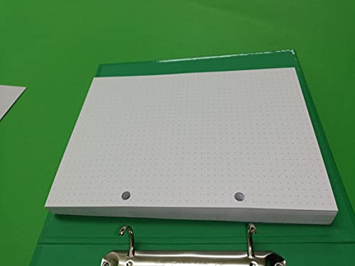 Nachfüllmine 100 Blatt (200 Seiten) - 2 Löcher - A5 14,5 x 20,5 cm Punkte 5 mm Dotted Bullet Journal - DIN A5 2-holes - für Ordner A5 mit 2 Ringen von tipome