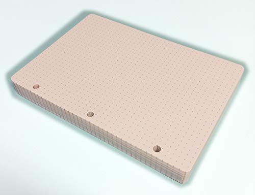 Nachfüllmine 100 Blatt - 3 Löcher - A5 14,5 x 20,5 cm Punkte 5 mm Dotted Bullet Journal - DIN A5 3-holes - für Ordner A5 mit 3 Ringen von tipome