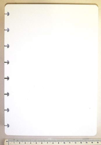 Nachfüllpackung 200 Blatt mit T-förmigen Löchern in Form eines Pilzes Disk-Bound Planer - A5 14,5 x 20,5 cm - weißes FSC-Papier Stärke 120 g - DIN A5 von tipome